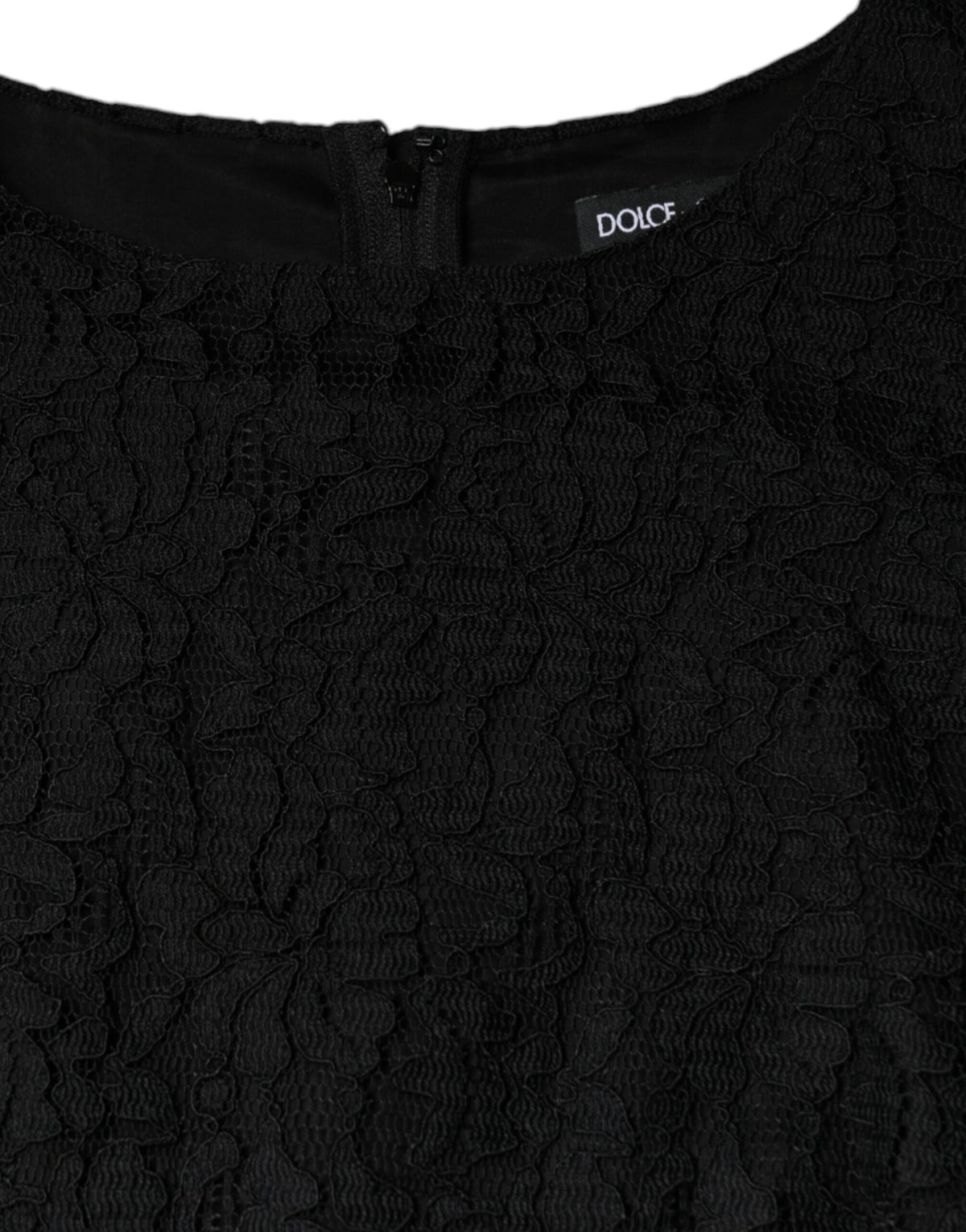 Dolce & Gabbana Black Floral Lace Sheath Sleeveless Mini Dress - Eljoys Fashion 