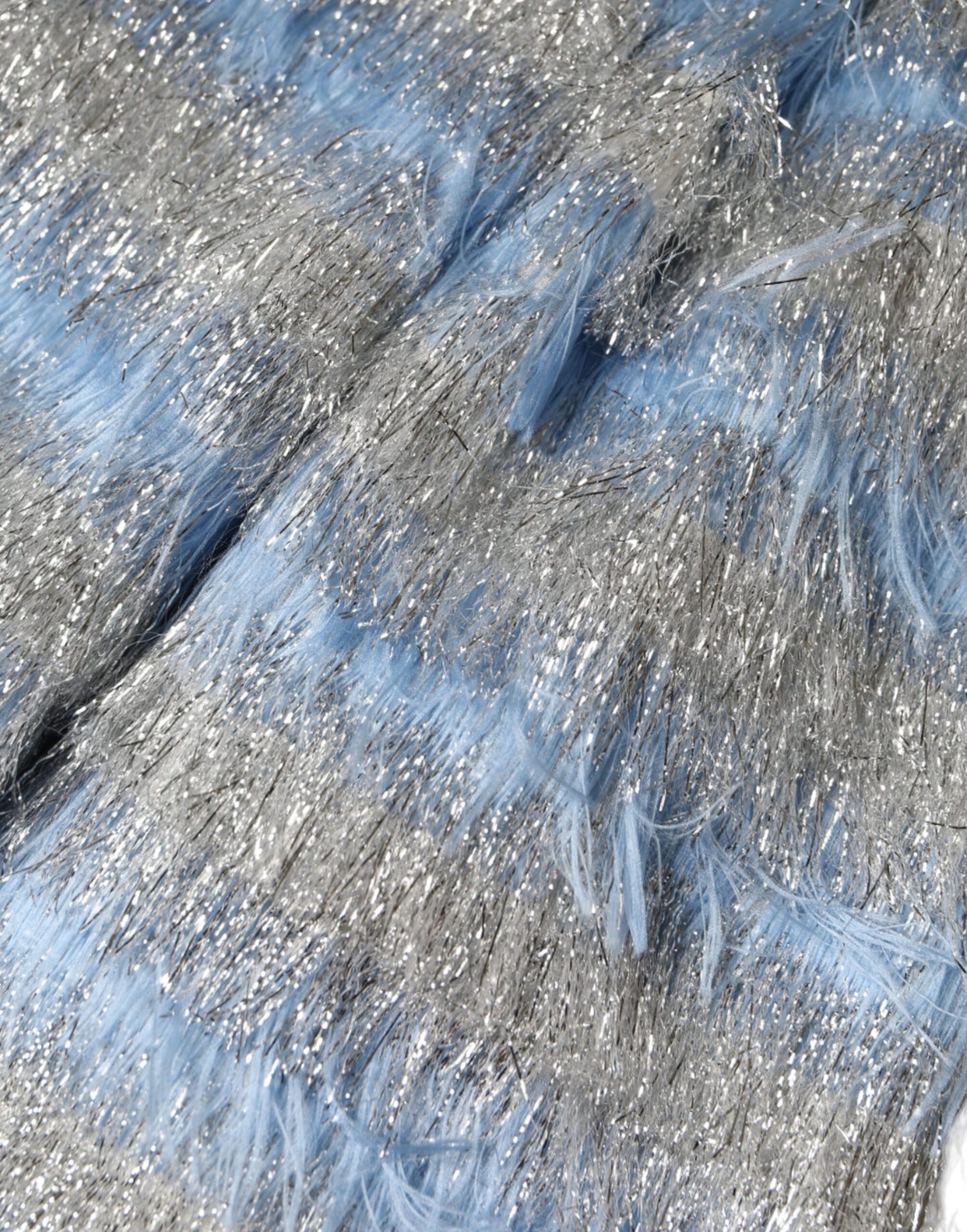 Dolce & Gabbana Light Blue Silver Jacquard A-line Midi Dress Dolce & Gabbana