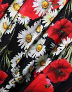Dolce & Gabbana Black Floral Silk Sleeveless Long Gown Dress - Eljoys Fashion 