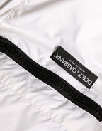 Dolce & Gabbana White Puffer Quilted Full Zip Coat Jacket