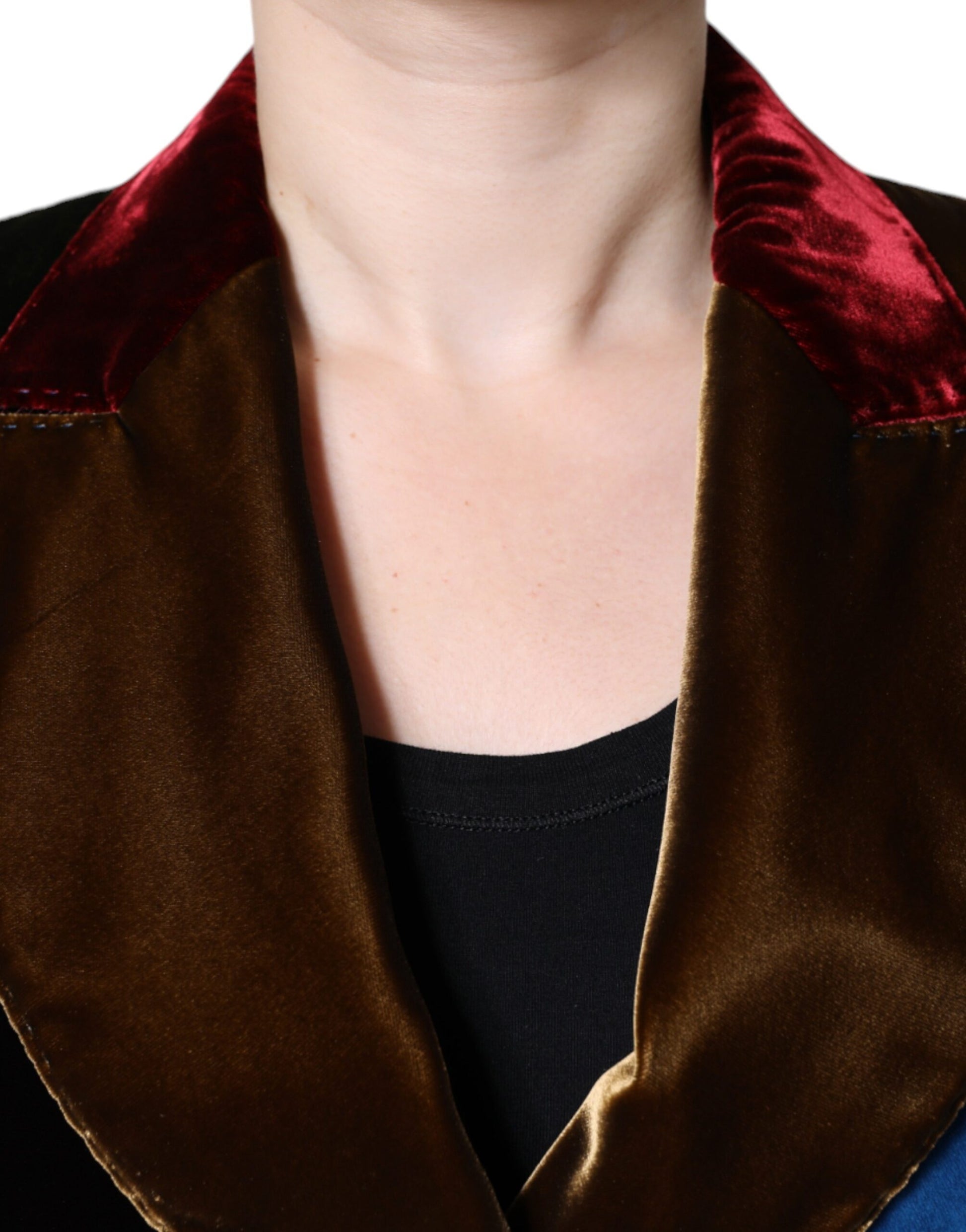 Dolce & Gabbana Multicolor Double Breasted Patchwork Blazer Jacket Dolce & Gabbana