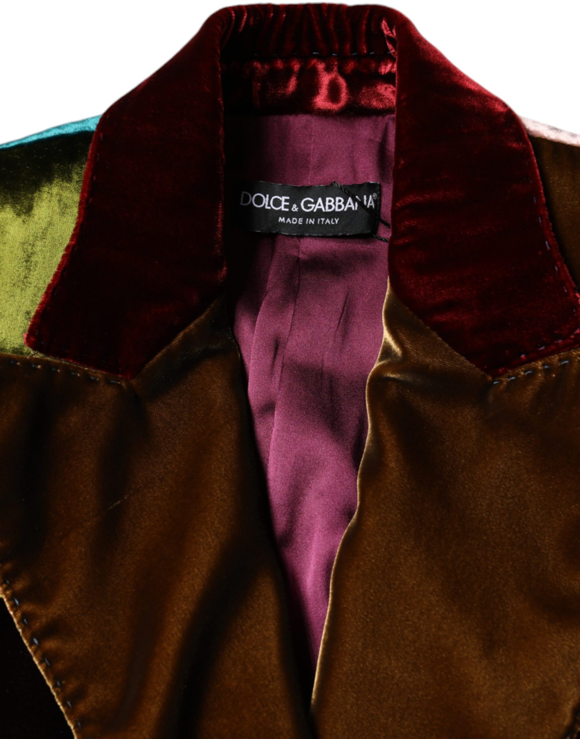 Dolce & Gabbana Multicolor Double Breasted Patchwork Blazer Jacket Dolce & Gabbana