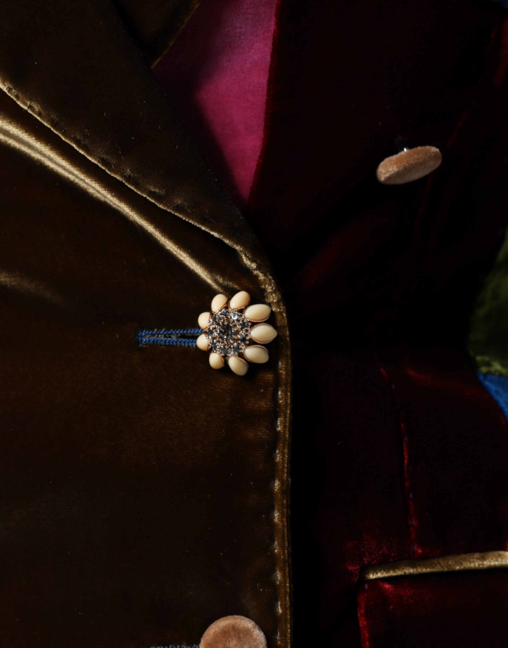 Dolce & Gabbana Multicolor Double Breasted Patchwork Blazer Jacket Dolce & Gabbana