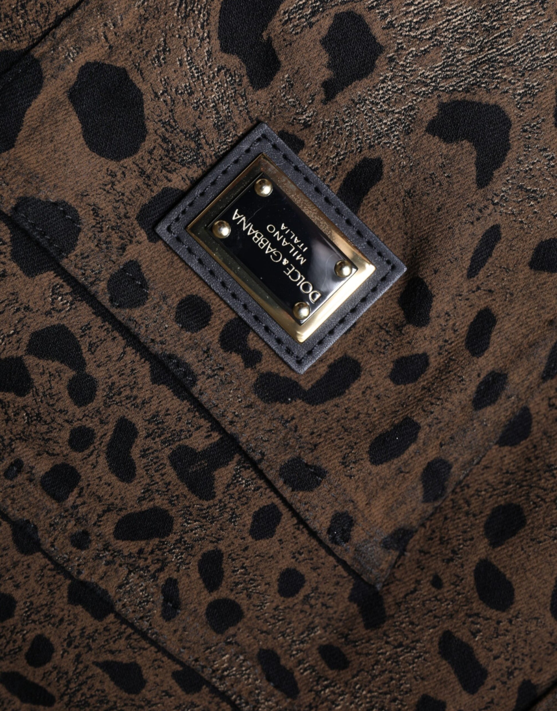 Dolce & Gabbana Brown Leopard Cotton Skinny Denim Jeans Dolce & Gabbana