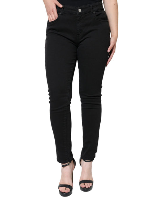Dolce & Gabbana Black Cotton Stretch Skinny Denim Jeans Dolce & Gabbana