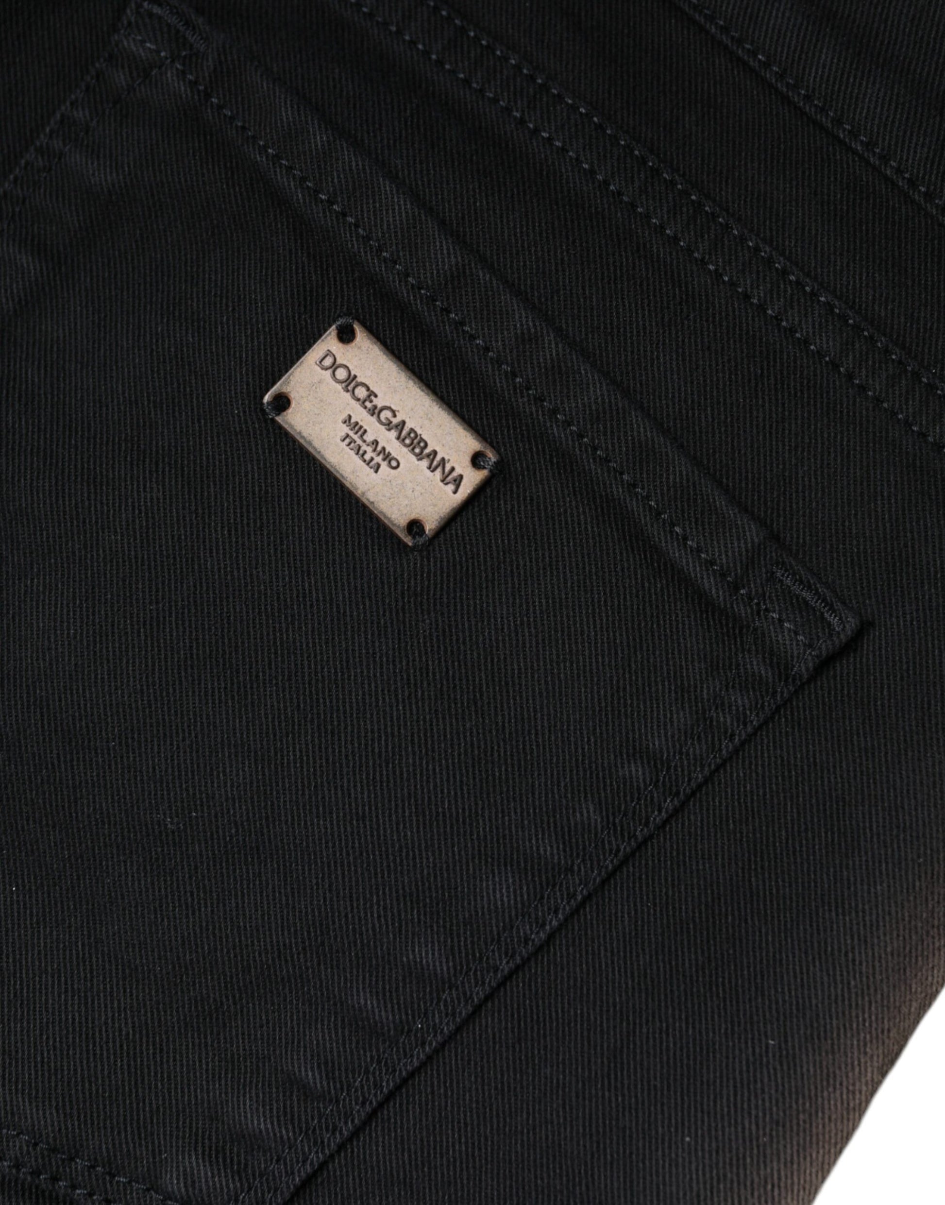 Dolce & Gabbana Black Cotton Stretch Skinny Denim Jeans Dolce & Gabbana
