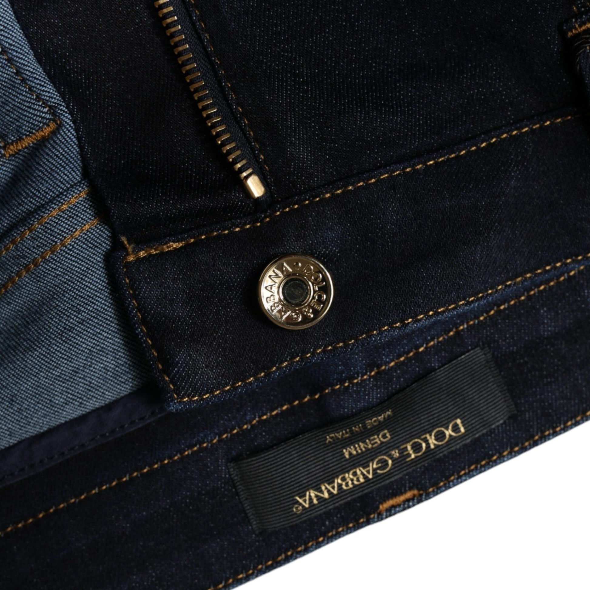 Dolce & Gabbana Black Cotton Blend Skinny Denim Jeans Dolce & Gabbana