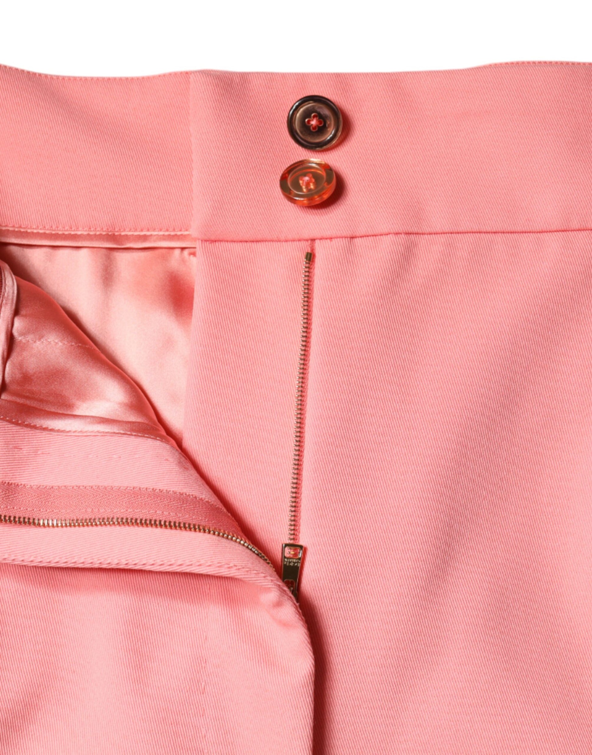Dolce & Gabbana Rose Pink Polyester High Waist Tapered Pants Dolce & Gabbana