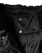 Dolce & Gabbana Black Quilted High Waist Women Boot Cut Pants - Eljoys Fashion 