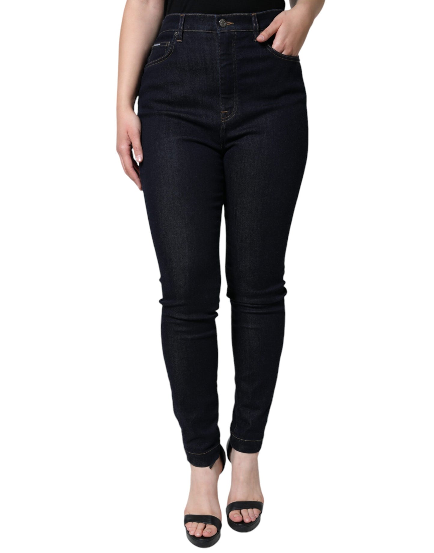 Dolce & Gabbana Black GRACE High Waist Skinny Denim Jeans Dolce & Gabbana