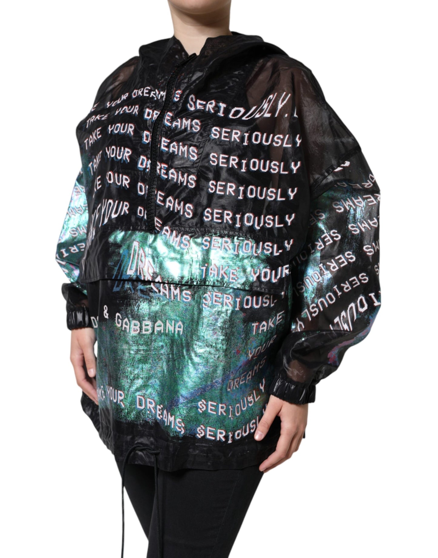 Dolce & Gabbana Multicolor Print Hooded Sweatshirt Sweater Dolce & Gabbana