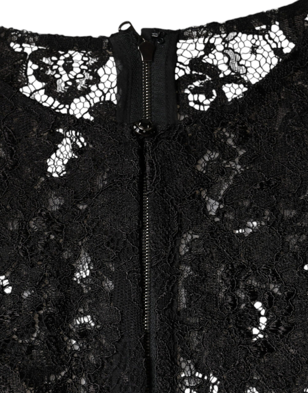 Dolce & Gabbana Black Floral Lace See Through Long Sleeve Top - Eljoys Fashion 