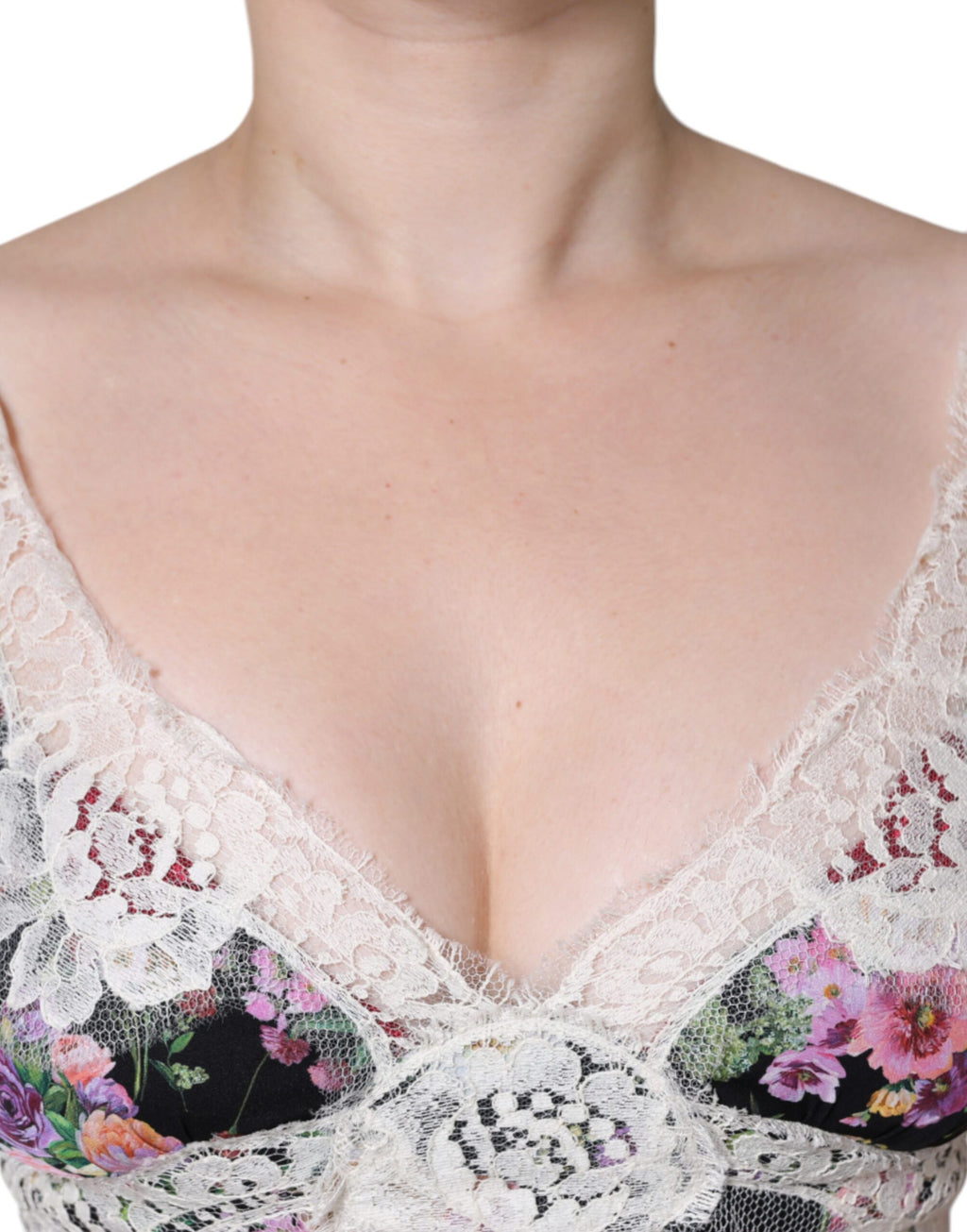 Dolce & Gabbana Black Floral Lace Short Sleeves Blouse Top - Eljoys Fashion 