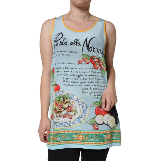 Dolce & Gabbana Multicolor Pasta Alla Norma Print Tank Top