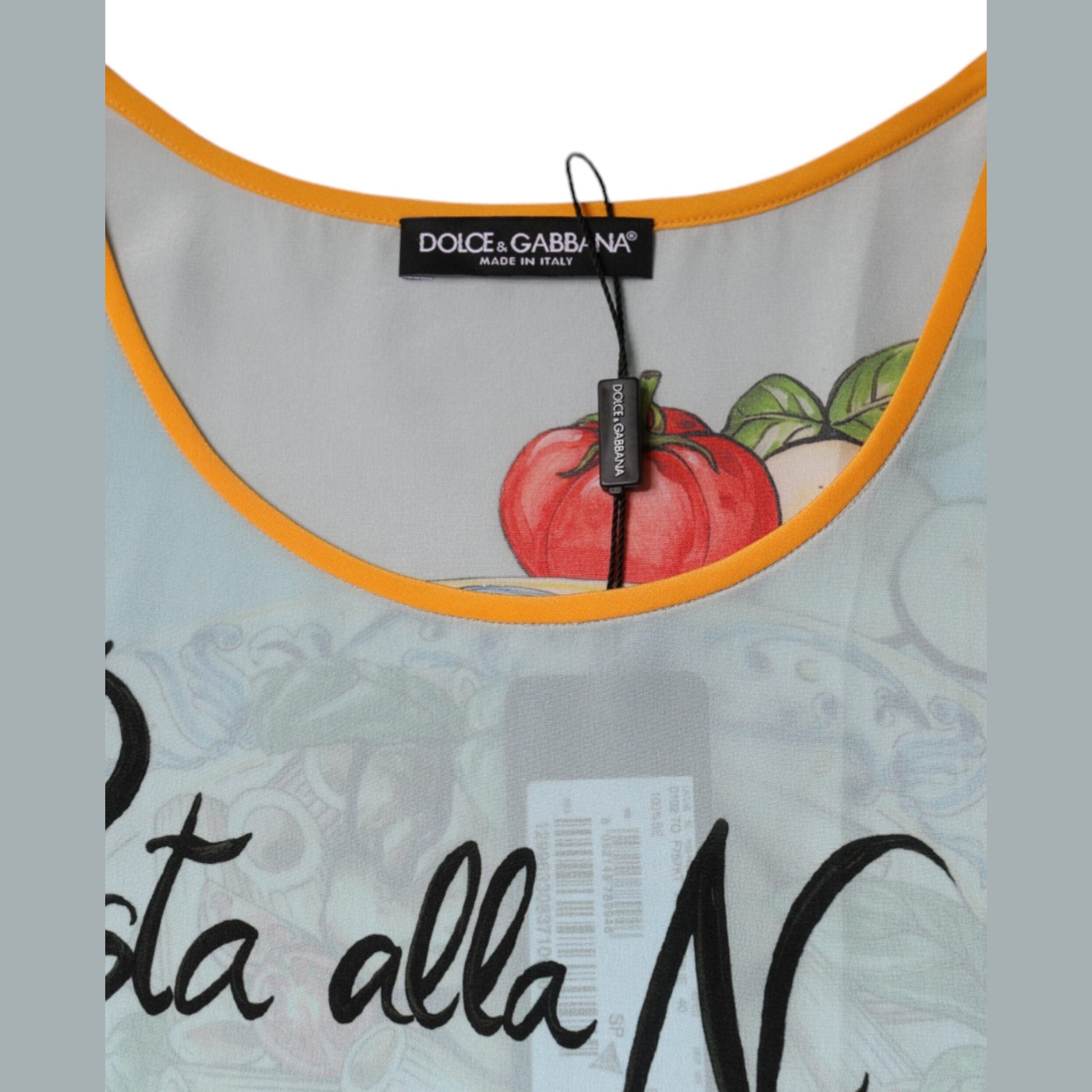 Dolce & Gabbana Multicolor Pasta Alla Norma Print Tank Top