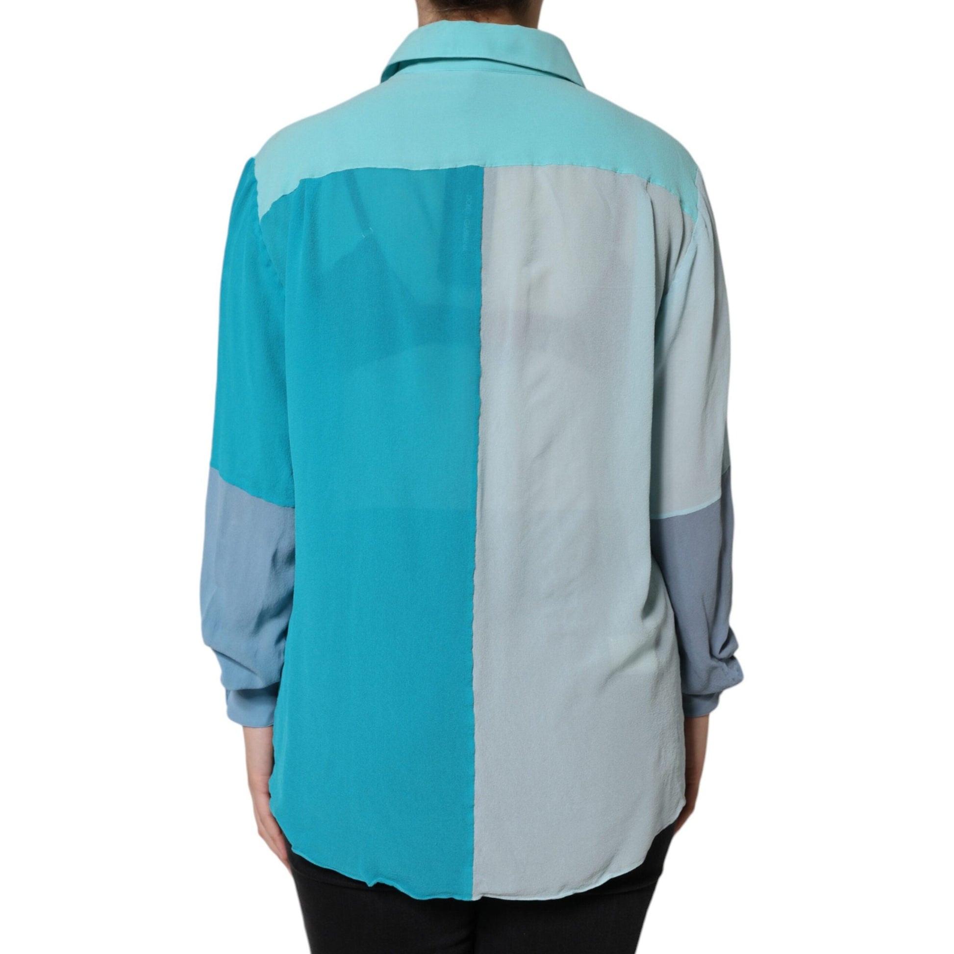 Dolce & Gabbana Multicolor Long Sleeve Button Blouse Top Dolce & Gabbana