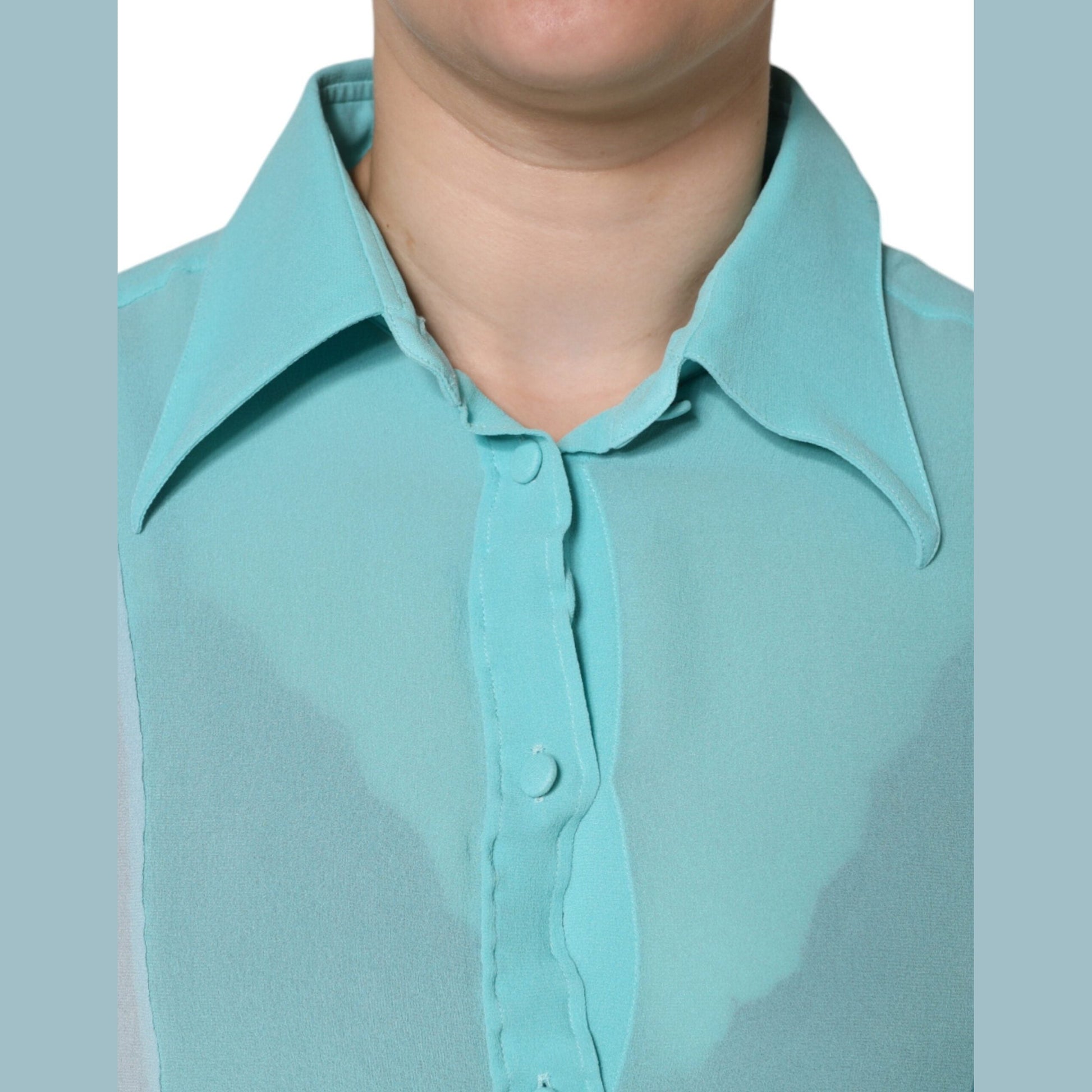 Dolce & Gabbana Multicolor Long Sleeve Button Blouse Top Dolce & Gabbana