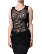 Dolce & Gabbana Black Mesh See Through Sleeveless Tank Top - Eljoys Fashion 