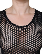 Dolce & Gabbana Black Mesh See Through Sleeveless Tank Top - Eljoys Fashion 