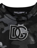 Dolce & Gabbana Black Camouflage Round Neck Sweatshirt Sweater - Eljoys Fashion 