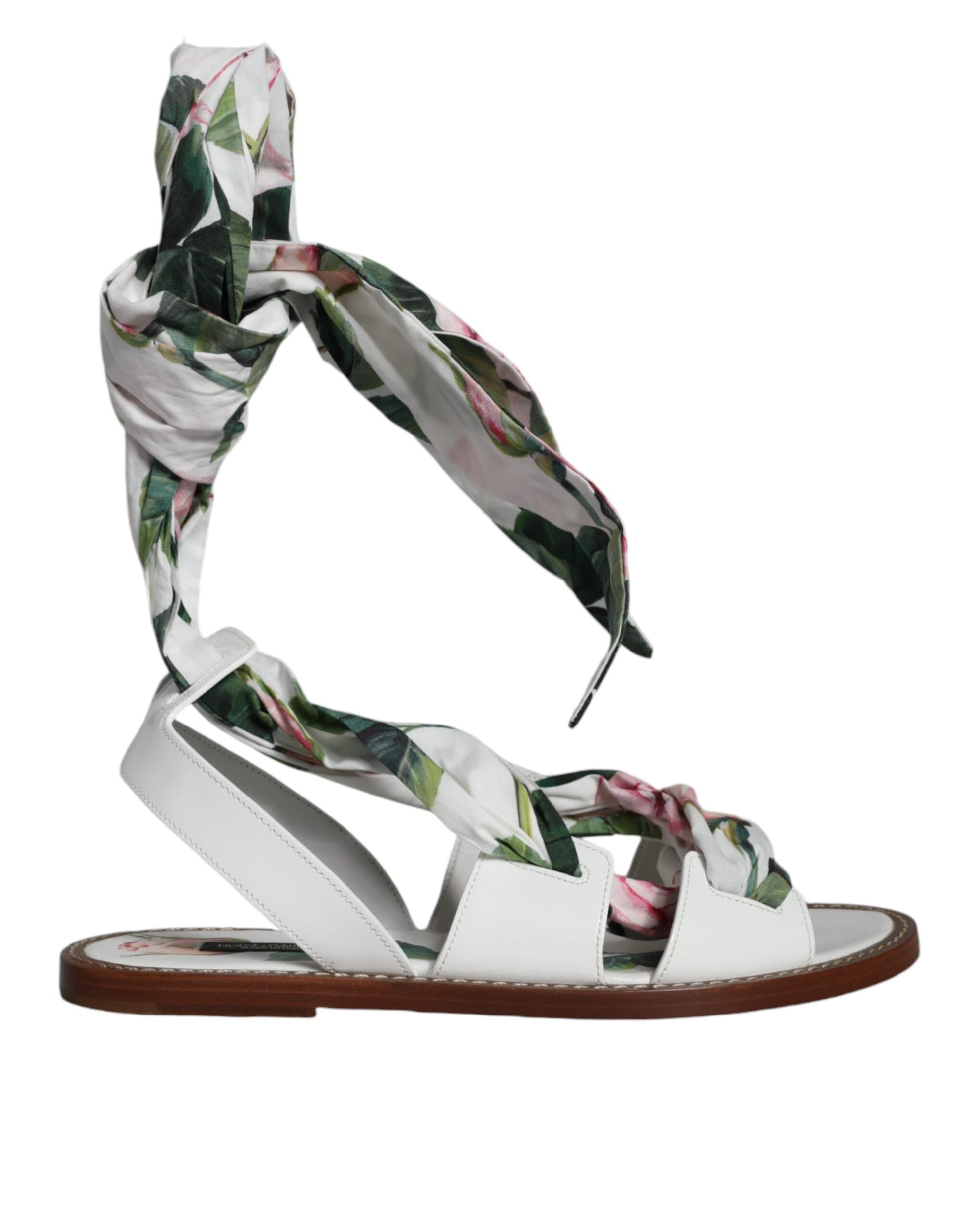 Dolce & Gabbana Multicolor Floral Print Ankle Wrap Sandals Shoes Dolce & Gabbana