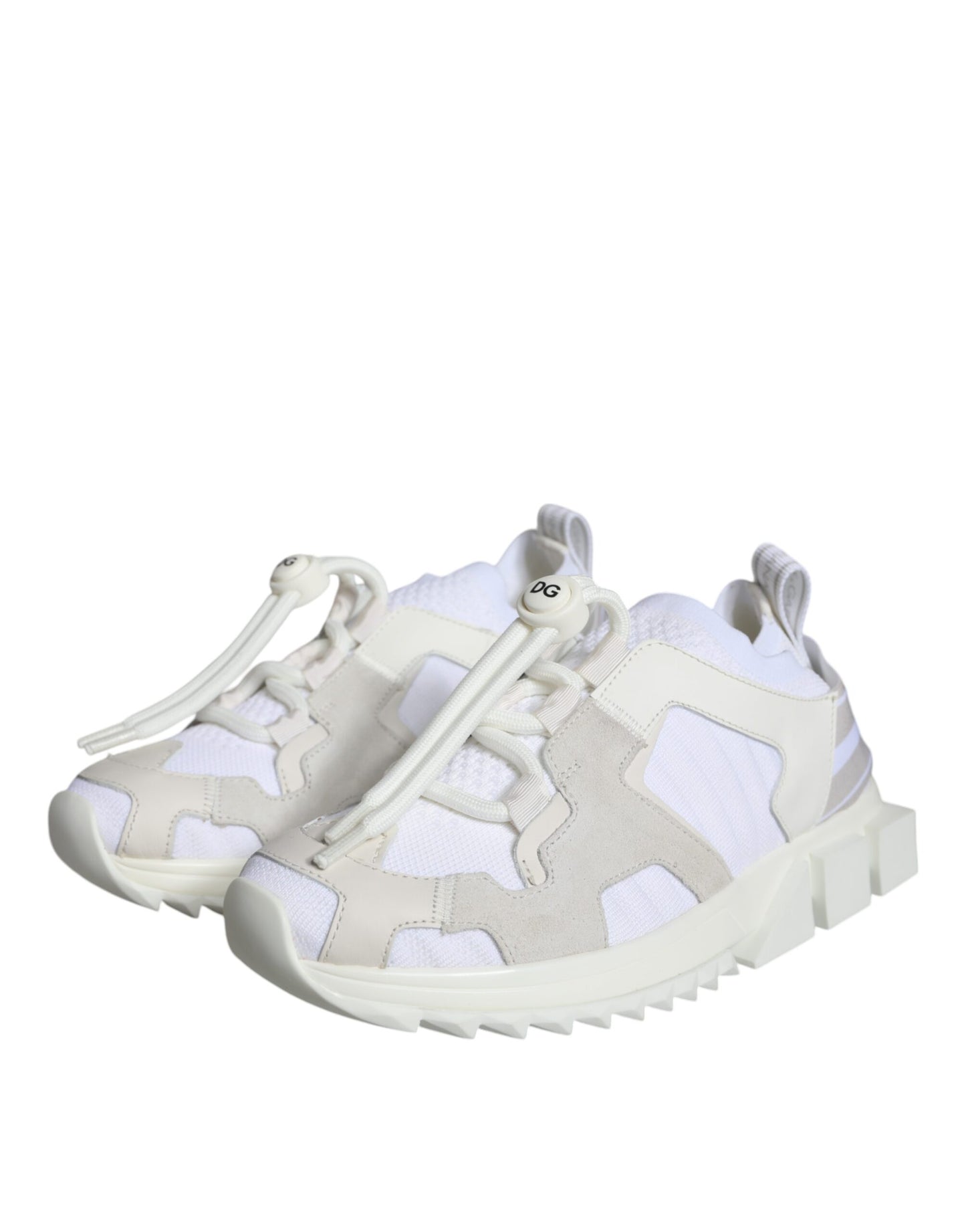 Dolce & Gabbana White Mesh Sorrento Trekking Sneakers Shoes Dolce & Gabbana