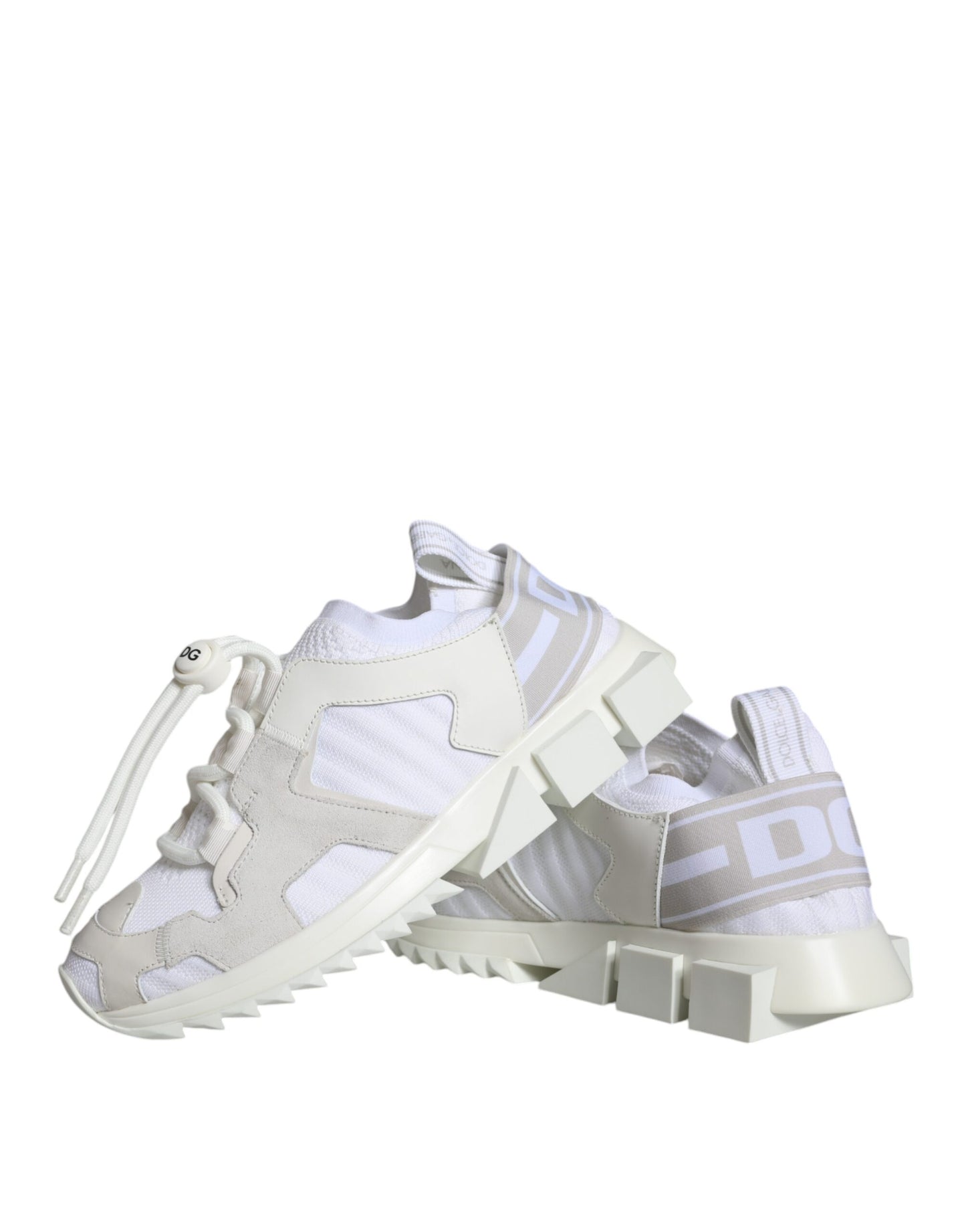Dolce & Gabbana White Mesh Sorrento Trekking Sneakers Shoes Dolce & Gabbana