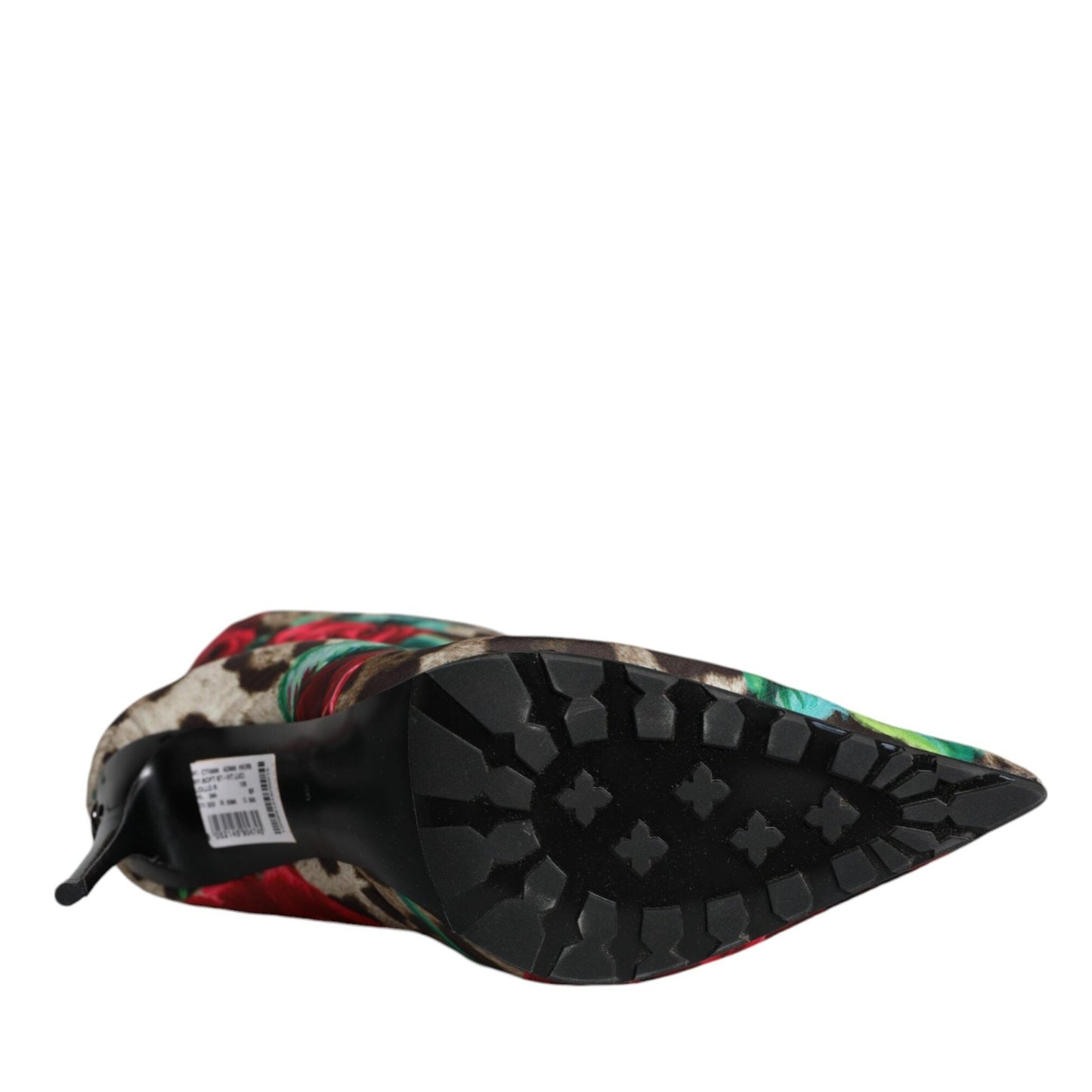 Dolce & Gabbana Multicolor Leopard Rose Mid Calf Boots Shoes Dolce & Gabbana