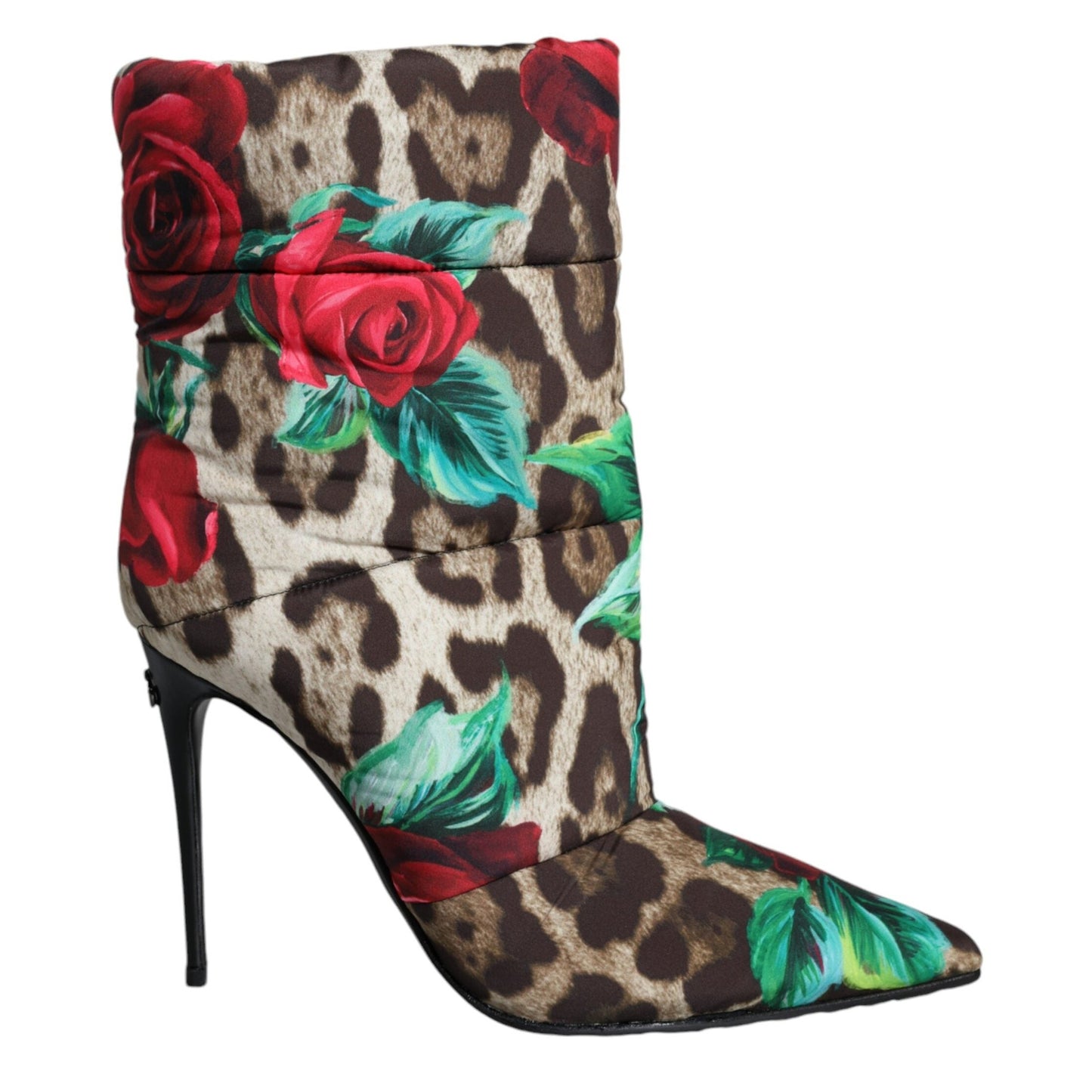 Dolce & Gabbana Multicolor Leopard Rose Mid Calf Boots Shoes Dolce & Gabbana