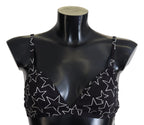 Dolce & Gabbana Black Millennials Star Non Wire Cotton Bra Underwear - Eljoys Fashion 