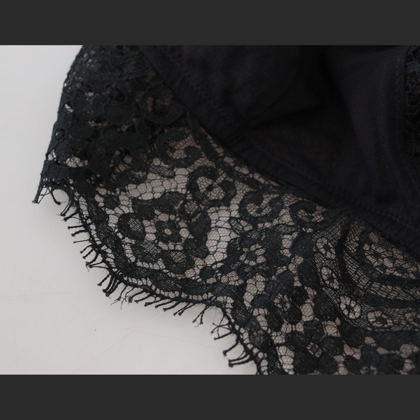 Dolce & Gabbana Black Floral Lace Stretch Bralette Underwear