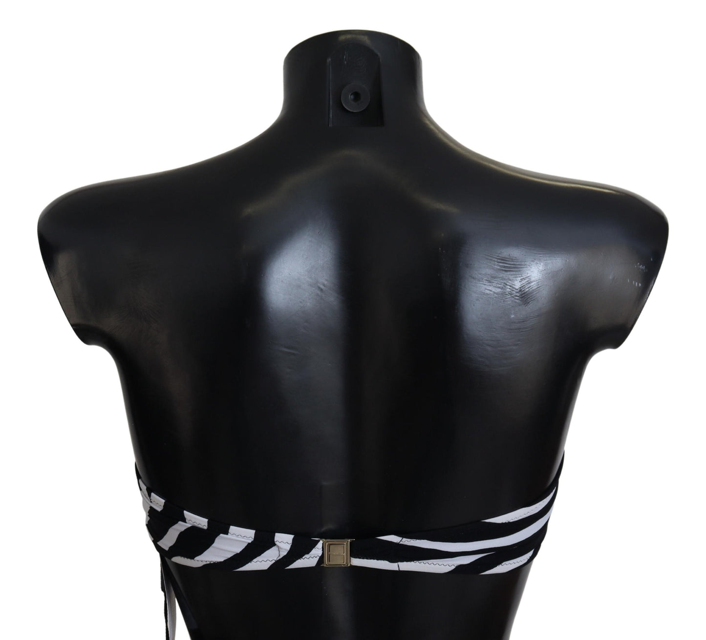 Dolce & Gabbana Black White Zebra Bandeau Swimwear Bikini Top Dolce & Gabbana