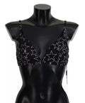 Dolce & Gabbana Black Millennials Star Non Wire Cotton Bra Underwear - Eljoys Fashion 