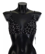 Dolce & Gabbana Black Millennials Star Non Wire Cotton Bra Underwear - Eljoys Fashion 