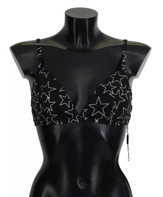 Dolce & Gabbana Black Millennials Star Non Wire Cotton Bra Underwear Dolce & Gabbana