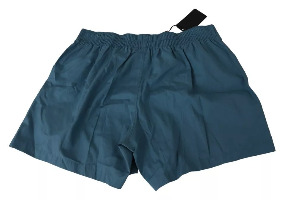 Dolce & Gabbana Blue Cotton Regular Boxer Shorts Underwear Dolce & Gabbana