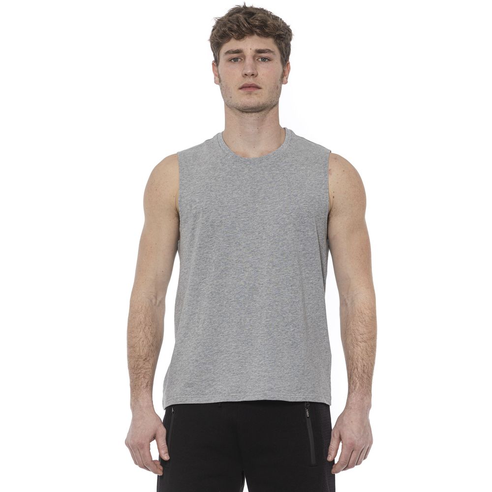 Tond Gray Cotton Men Tank Top Tond