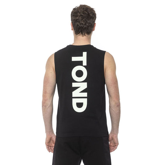 Tond Black Cotton Men Tank Top Tond