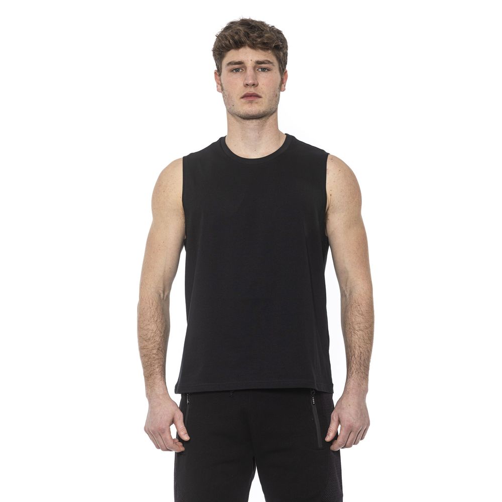 Tond Black Cotton Men Tank Top Tond