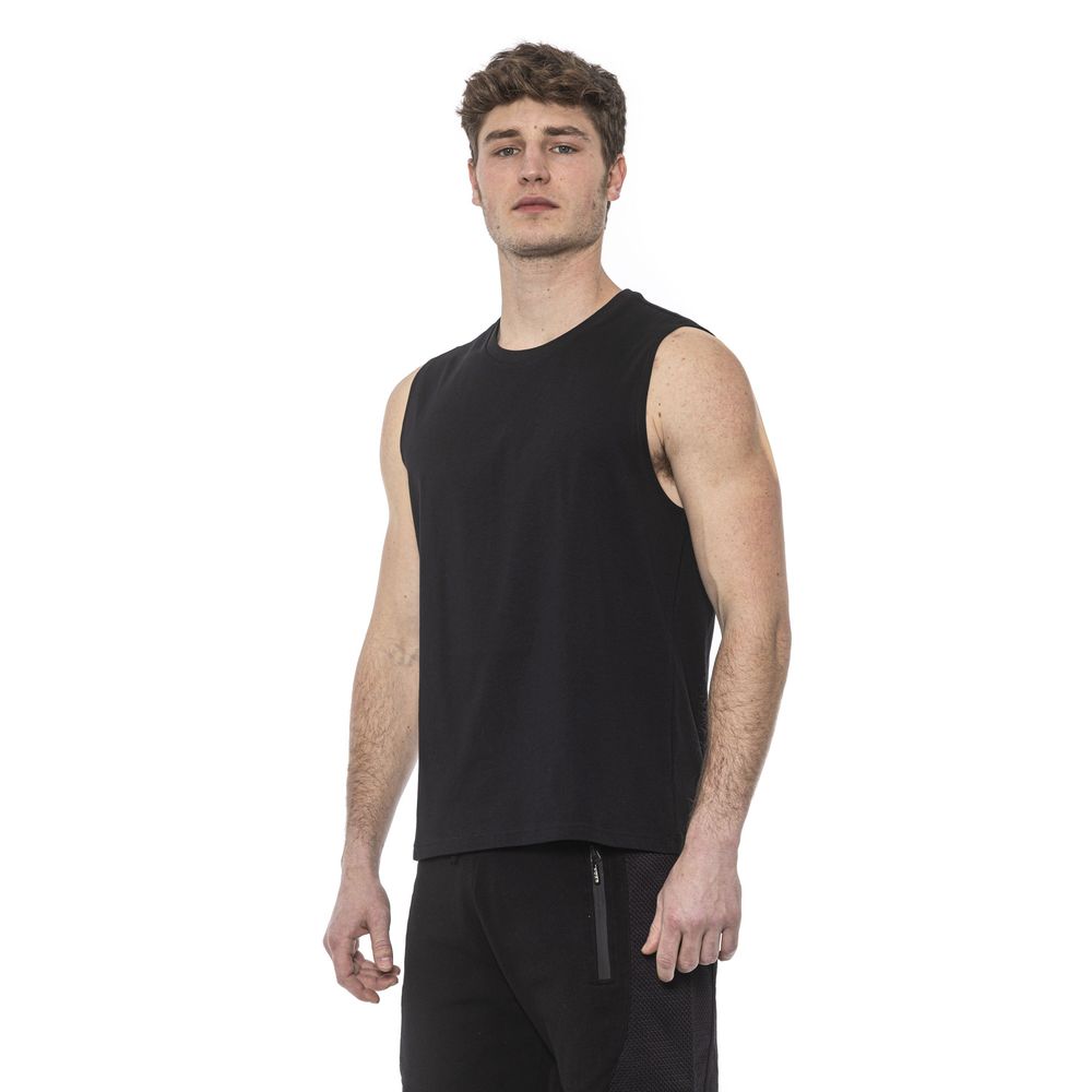 Tond Black Cotton Men Tank Top Tond