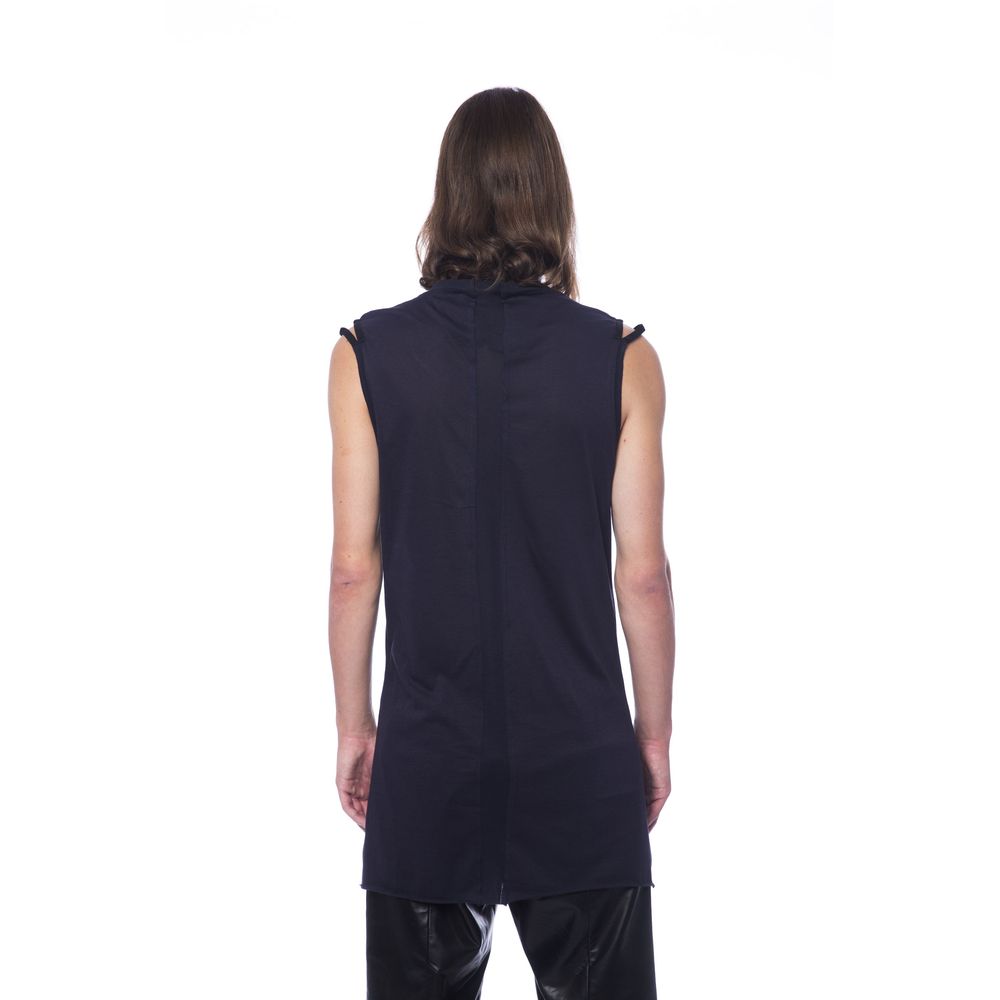 Nicolo Tonetto Black Cotton Men Tank Top Nicolo Tonetto