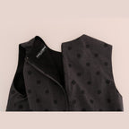 Dolce & Gabbana Gray Polka Dotted Sheath Wool Dress