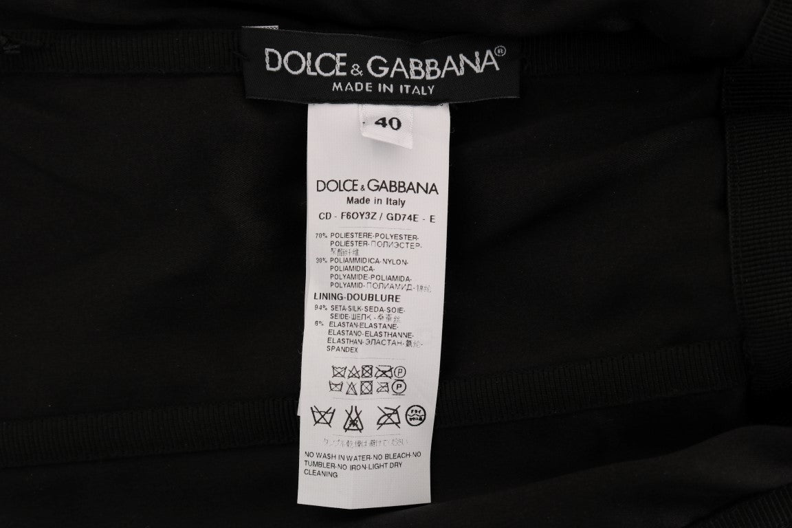 Dolce & Gabbana Black Red Polka Sequined Shift Dress - Eljoys Fashion 