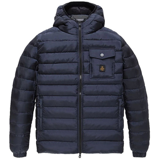Refrigiwear Blue Nylon Men Jacket Refrigiwear