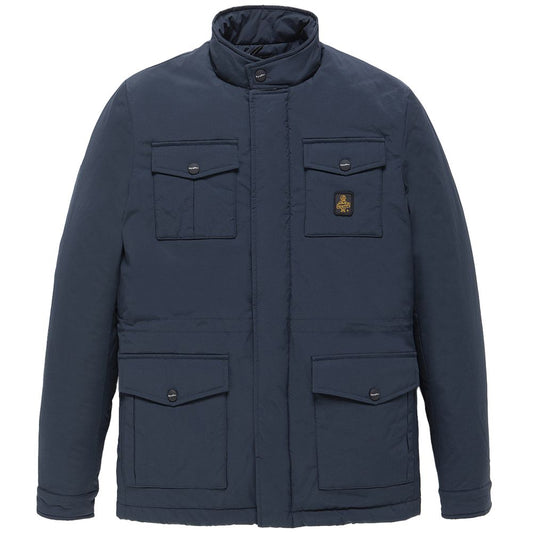 Refrigiwear Blue Nylon Men Jacket Refrigiwear