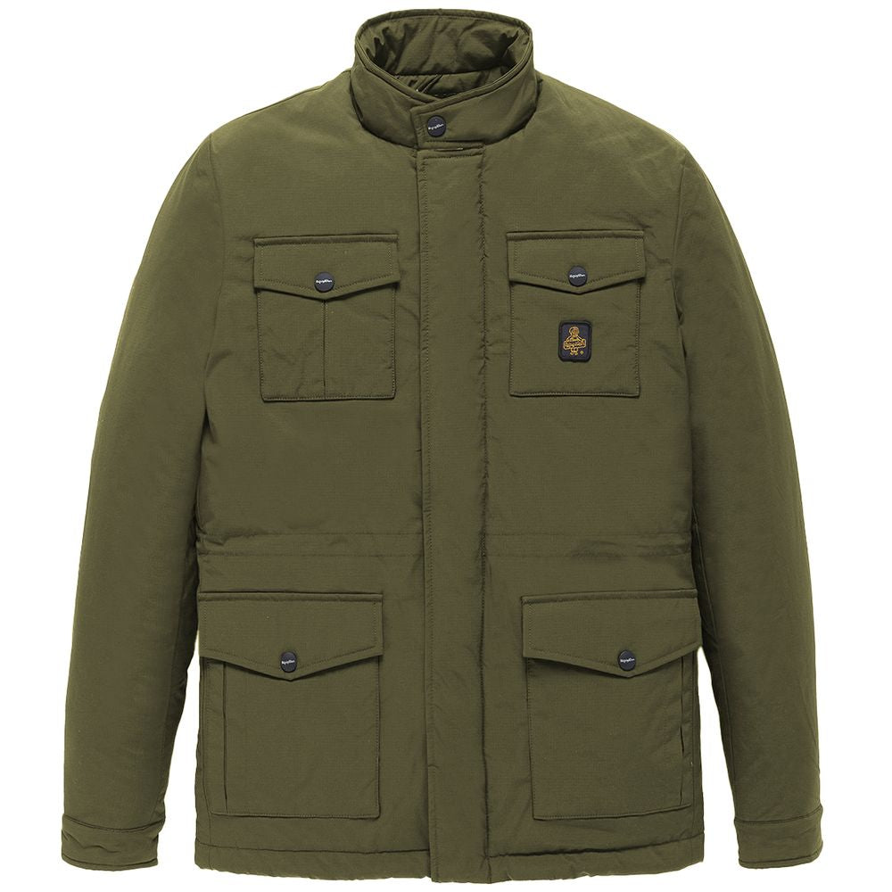 Refrigiwear Green Nylon Men Jacket Refrigiwear