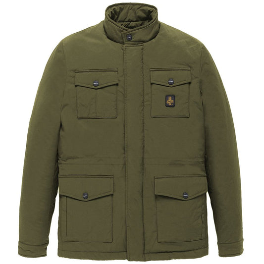 Refrigiwear Green Nylon Men Jacket Refrigiwear