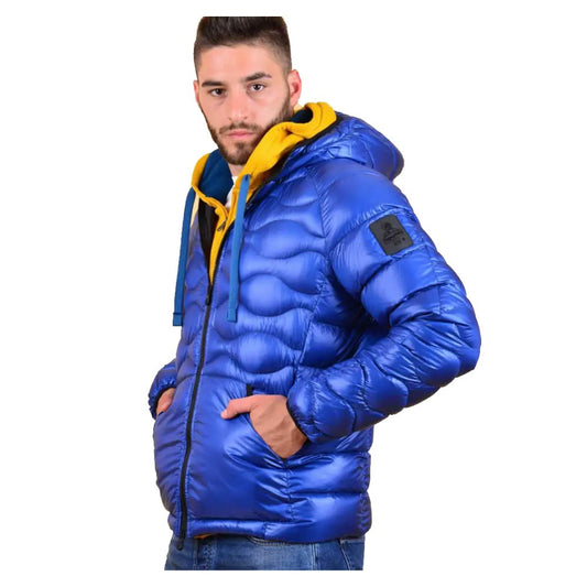 Refrigiwear Blue Nylon Men Jacket Refrigiwear