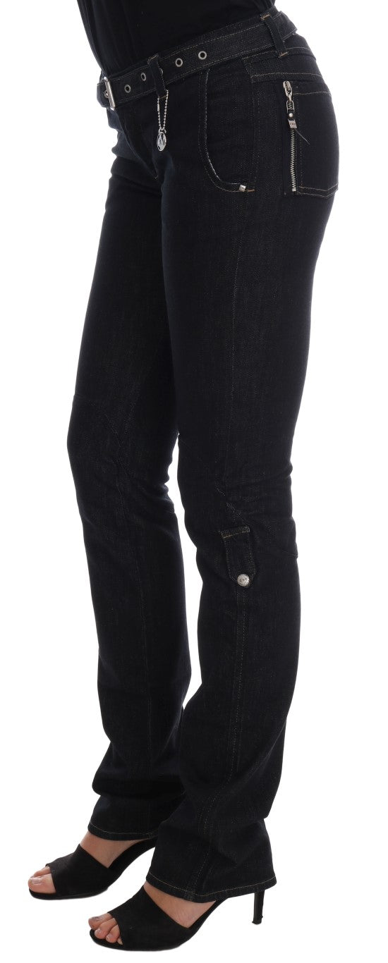 Costume National Blue Cotton Stretch Slim Fit Jeans Costume National