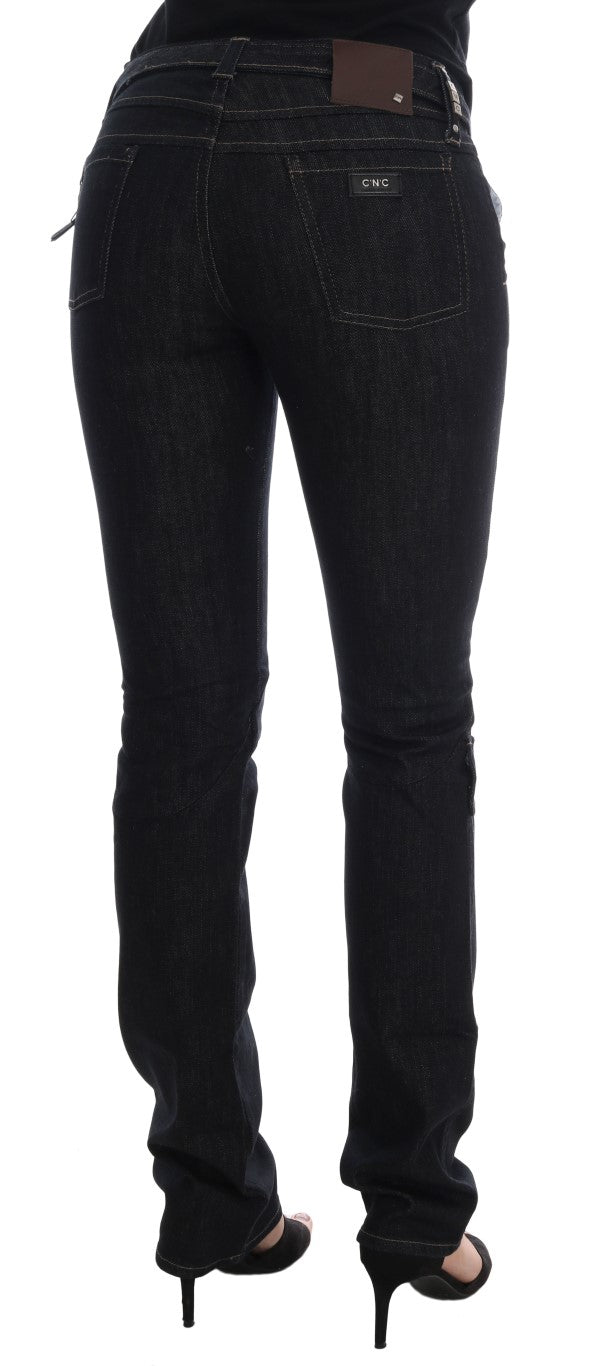 Costume National Blue Cotton Stretch Slim Fit Jeans Costume National